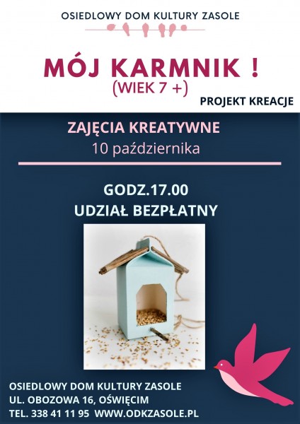 Zajęcia kreatywne pt. Mój karmnik (7+)