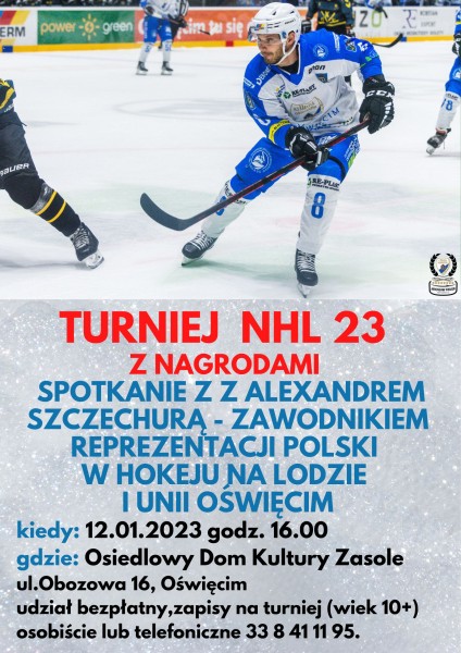 Turniej NHL 20 z nagrodami i spotkanie z hokeistą Re-Plast Unii Oświęcim