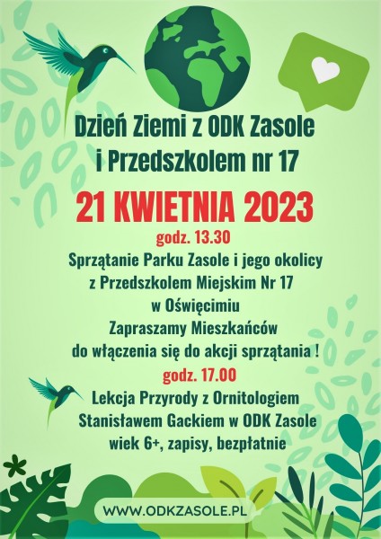 Dzień Ziemi z Osiedlowym Domem Kultury Zasole i Przedszkolem nr 17