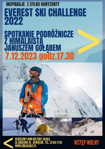 Everest Ski Challenge 2022 - Spotkanie podróżnicze z Januszem Gołąbem